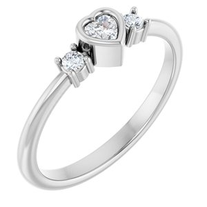 14K White Gold 1/6 CTW Natural Diamond Ring