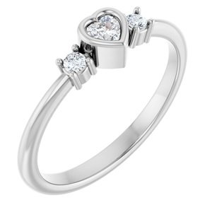 Accented Heart Ring