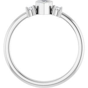 14K White Gold 1/6 CTW Natural Diamond Ring