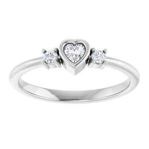 Accented Heart Ring