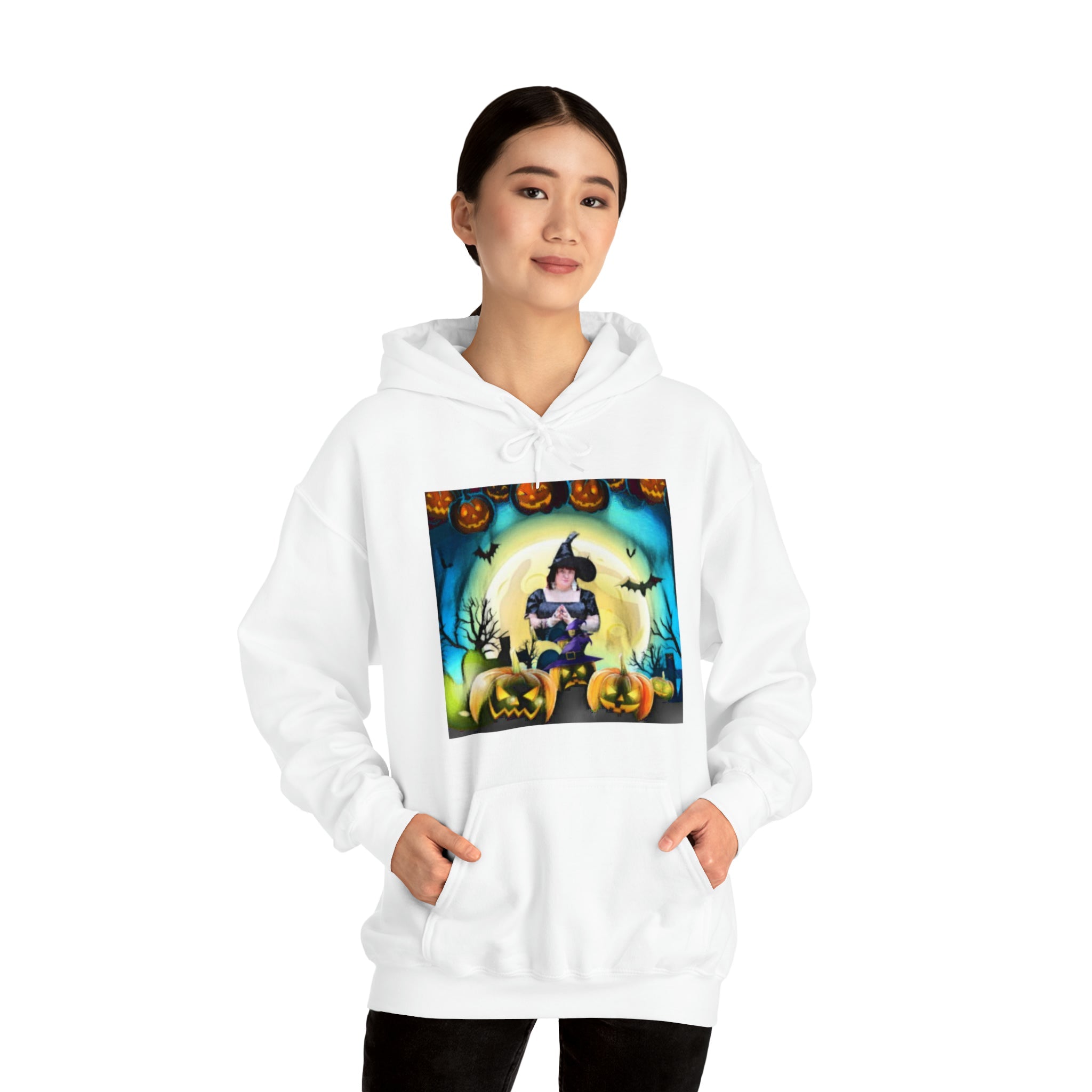 Scary Witch Unisex Heavy Blend™ Hooded Sweatshirt up to 5XL