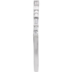 Sterling Silver 1/5 CTW Lab-Grown Diamond Stackable Ring