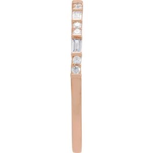 14K Rose Gold 1/5 CTW Natural Diamond Stackable Ring