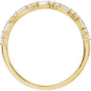 14K Yellow Gold Vermeil 1/5 CTW Lab-Grown Diamond Stackable Ring