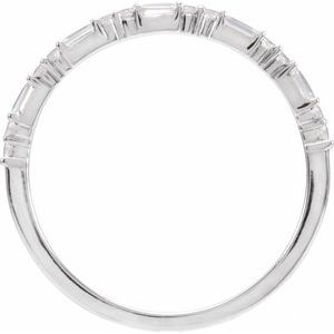 Sterling Silver 1/5 CTW Lab-Grown Diamond Stackable Ring