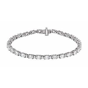 14K White Gold 5 1/2 CTW Lab-Grown Diamond Line 7" Bracelet
