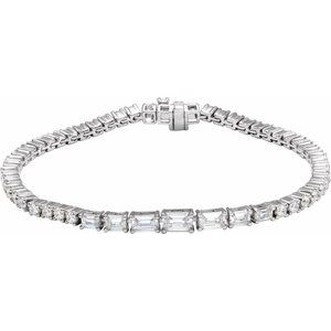 14K White Gold 4 5/8 CTW Lab-Grown Diamond Line 7" Bracelet