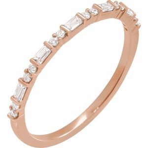 14K Rose Gold 1/5 CTW Natural Diamond Stackable Ring