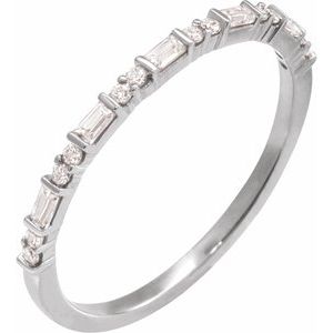 Sterling Silver 1/5 CTW Lab-Grown Diamond Stackable Ring