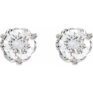 14K White Gold 1/5 CTW Natural Diamond Infinity-Inspired Earrings – image 2