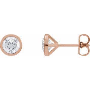 14K Rose Gold 1 1/5 CTW Lab-Grown Diamond Cocktail-Style Earrings