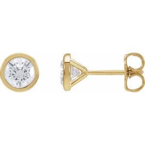 14K Yellow Gold 1 CTW Lab-Grown Diamond Cocktail-Style Earrings