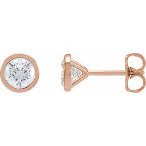 14K Rose Gold 1 CTW Lab-Grown Diamond Cocktail-Style Earrings
