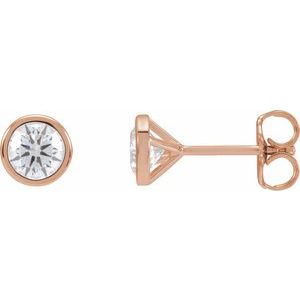 14K Rose Gold 3/4 CTW Lab-Grown Diamond Cocktail-Style Earrings