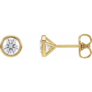 14K Yellow Gold 3/4 CTW Natural Diamond Cocktail-Style Earrings