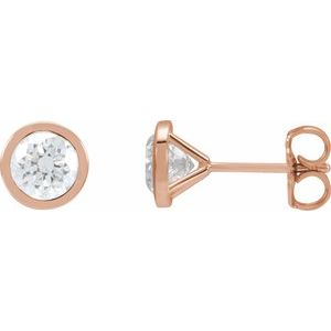 14K Rose Gold 1 1/2 CTW Natural Diamond Cocktail-Style Earrings