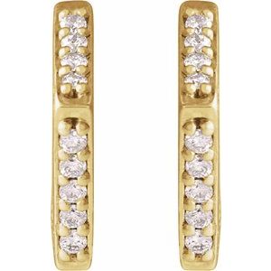 14K Yellow Gold .07 CTW Natural Diamond Geometric Earrings