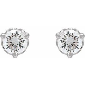 14K White Gold 1/5 CTW Natural Diamond Scroll Earrings – image 2