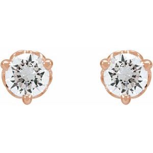 14K Rose Gold 1/5 CTW Natural Diamond Scroll Earrings – image 2