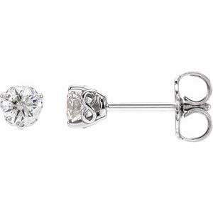 14K White Gold 1/3 CTW Natural Diamond Infinity-Inspired Earrings