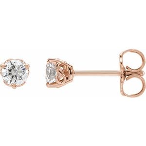 14K Rose Gold 1/3 CTW Natural Diamond Infinity-Inspired Earrings