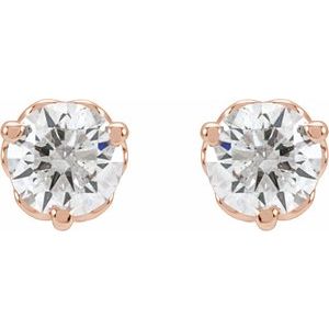 14K Rose Gold 1/3 CTW Natural Diamond Infinity-Inspired Earrings