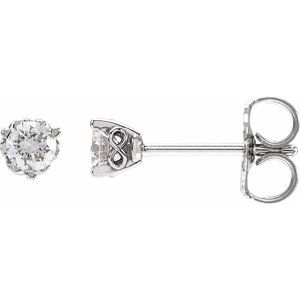 Platinum 1/5 CTW Natural Diamond Infinity-Inspired Earrings