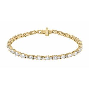 14K Yellow Gold 5 1/2 CTW Lab-Grown Diamond Line 7" Bracelet