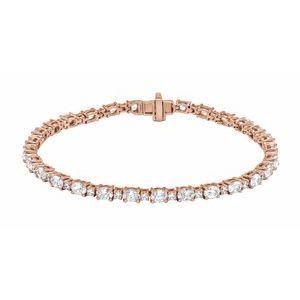 14K Rose Gold 5 1/2 CTW Lab-Grown Diamond Line 7" Bracelet