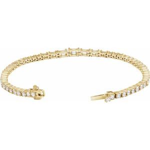 14K Yellow Gold 4 5/8 CTW Lab-Grown Diamond Line 7" Bracelet