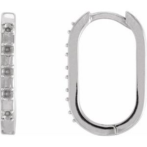 14K White Gold 1.5 mm Round Hinged 17.25 mm Hoop Earring Mounting