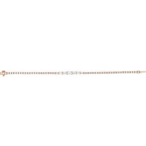 14K Rose Gold 4 5/8 CTW Lab-Grown Diamond Line 7" Bracelet