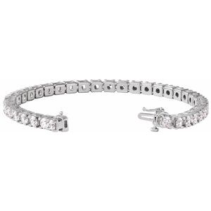 14K White Gold 9 CTW Lab-Grown Diamond Line 7 1/4" Bracelet – image 2
