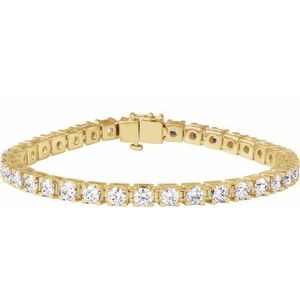 14K Yellow Gold Vermeil 9 CTW Lab-Grown Diamond Line 7 1/4" Bracelet