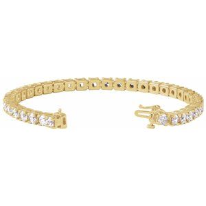 14K Yellow Gold Vermeil 9 CTW Lab-Grown Diamond Line 7 1/4" Bracelet – image 2