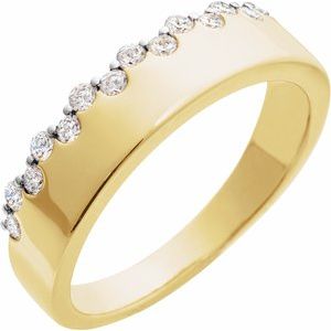 14K Yellow Gold Vermeil 1/3 CTW Lab-Grown Diamond Ring