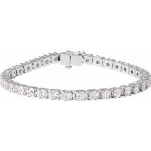 Sterling Silver 7 CTW Lab-Grown Diamond Line 7 1/4" Bracelet