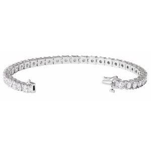 14K White Gold 7 CTW Lab-Grown Diamond Line 7 1/4" Bracelet – image 3