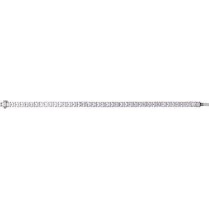 14K White Gold 10 1/2 CTW Lab-Grown Diamond Line 7" Bracelet