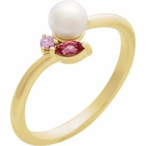 Accented Pearl Ring