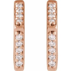 14K Rose Gold .07 CTW Natural Diamond Geometric Earrings