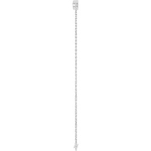 Sterling Silver 1/4 CTW Lab-Grown Diamond Three-Stone Line  7" Bracelet – image 3
