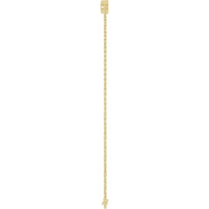 14K Yellow Gold 1/4 CTW Lab-Grown Diamond Three-Stone Line  7" Bracelet – image 3