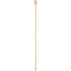 14K Yellow Gold 3 mm Round Five-Stone Line  7" Bracelet Mounting – image 6