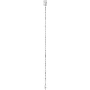 14K White Gold 3 mm Round Five-Stone Line  7" Bracelet Mounting – image 6