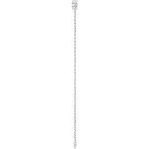 14K White Gold 3 mm Round Five-Stone Line  7" Bracelet Mounting – image 5