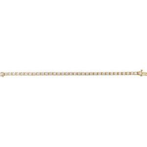14K Yellow Gold Vermeil 7 CTW Lab-Grown Diamond Line 7 1/4" Bracelet – image 4
