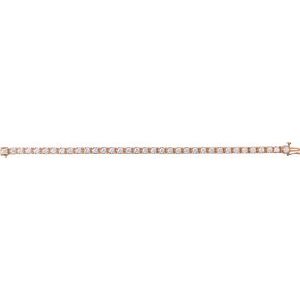 14K Rose 7 CTW Lab-Grown Diamond Line 7 1/4" Bracelet