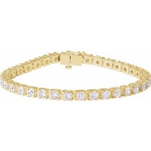 14K Yellow Gold Vermeil 7 CTW Lab-Grown Diamond Line 7 1/4" Bracelet