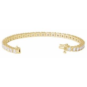 14K Yellow Gold 7 CTW Lab-Grown Diamond Line 7 1/4" Bracelet – image 2